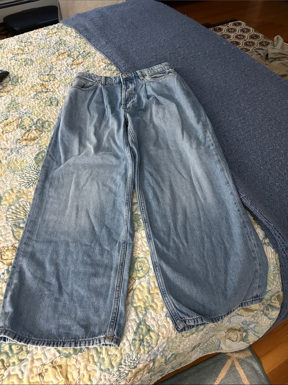 We The Free High-Rise Wide Leg Jeans in Light Blue